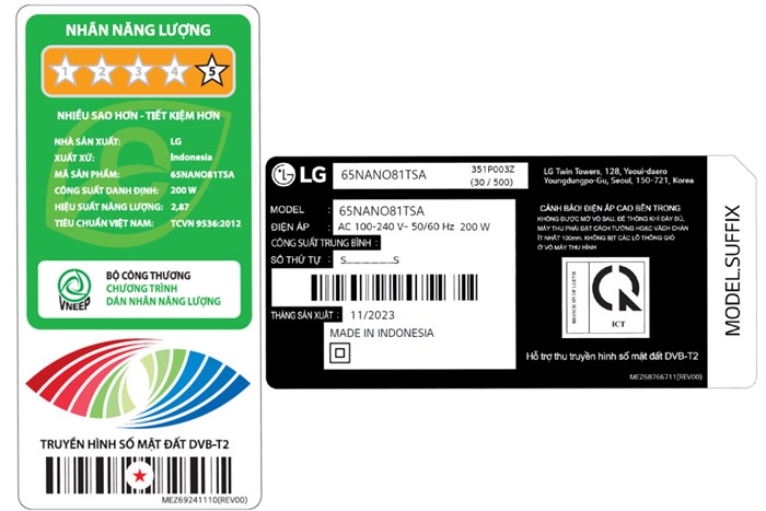 Smart Tivi NanoCell LG 4K 65 Inch 65NANO81TSA&nbsp;